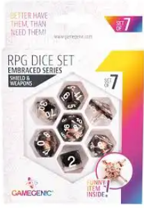 Set de dés Embraced series: Shield & Weapons